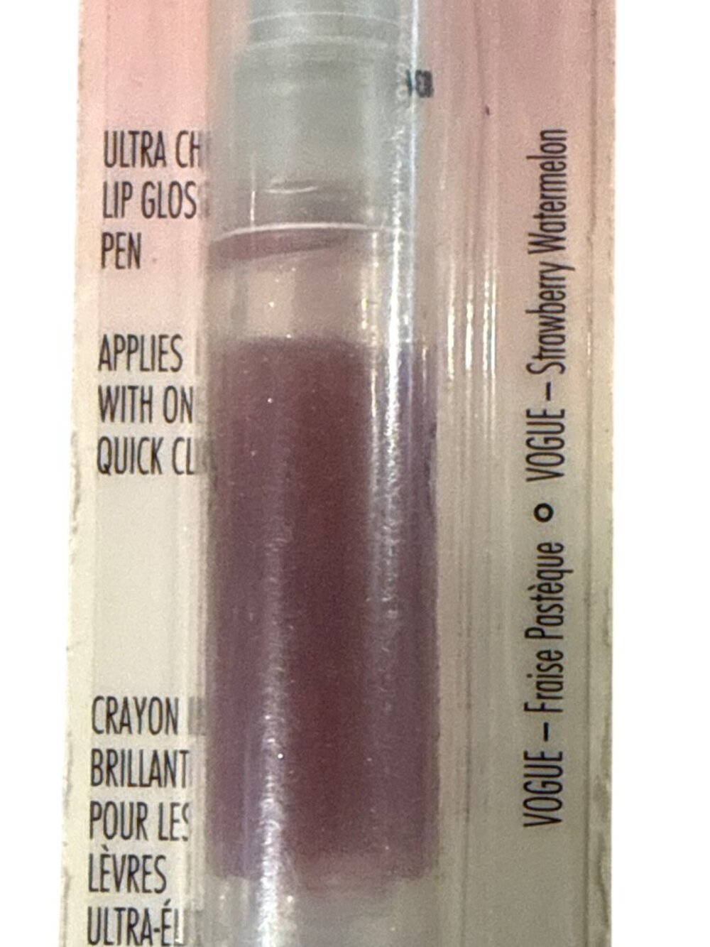 Vintage Bonne Bell Clic-It Lip Gloss Pen #205 Vogue Strawberry Watermelon Rare! - Picture 2 of 4